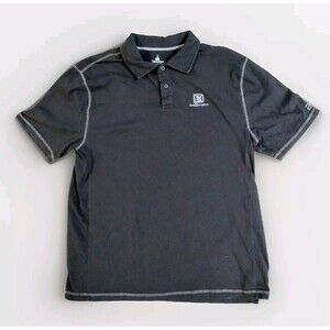 Walt Disney World 2017 Gray Black Size Large Logo Polo Shirt Wdw Fast Shipping